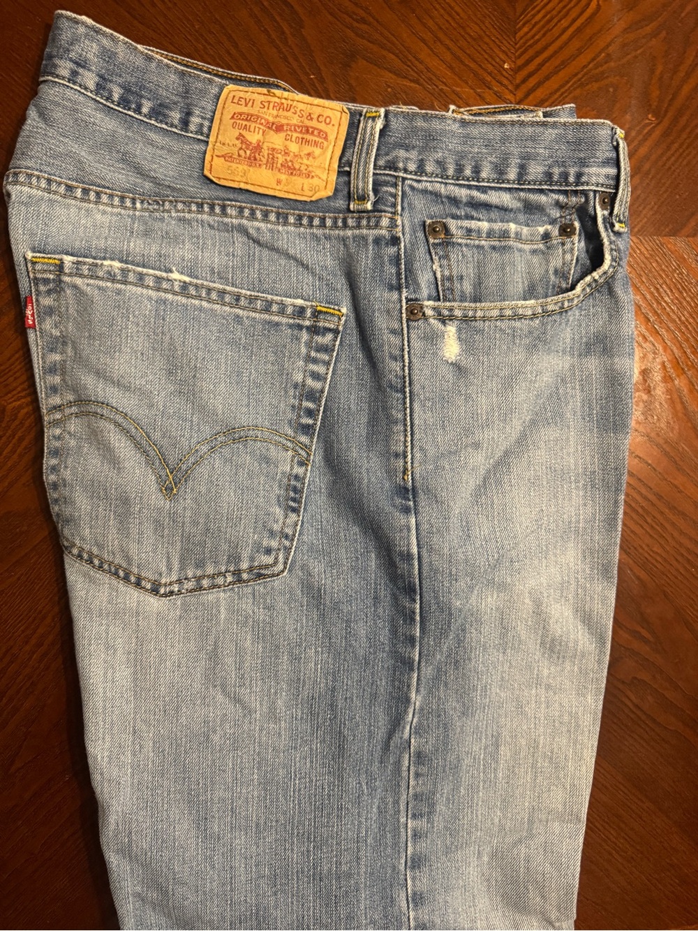 Levi's Men's 36x30 Light Blue Loose Straight Denim Jeans